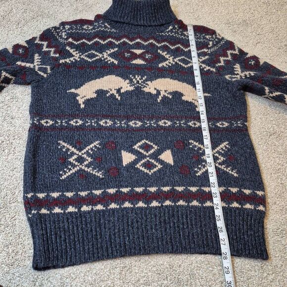 Polo by Ralph Lauren Men's Blue Fair Isle-Knit Wool Cashmere Sweater Size L - Picture 9 of 9